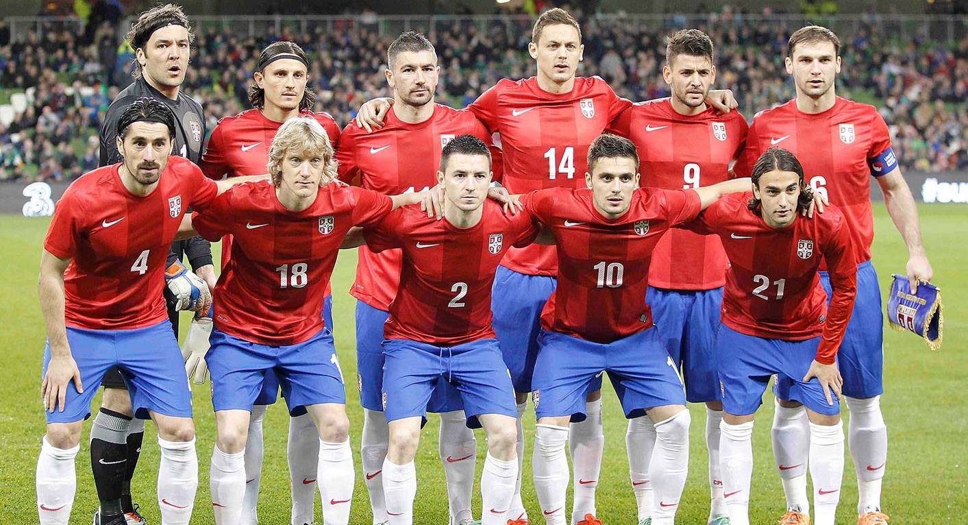 Сборная Сербии на отборочном матче ЧМ-2018 с Грузией в 2017 году