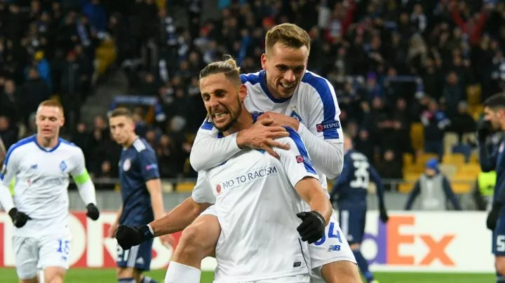 Динамо победило Олимпиакос и вышло в 1/8 финала Лиги Европы